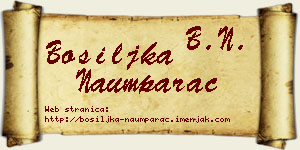 Bosiljka Naumparac vizit kartica